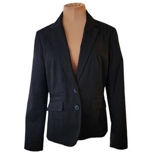 New York & Co Tailored Stretch Blazer Sz 12 Black Career Business Casual